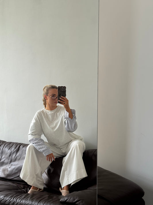 Grijs shirt met blouse