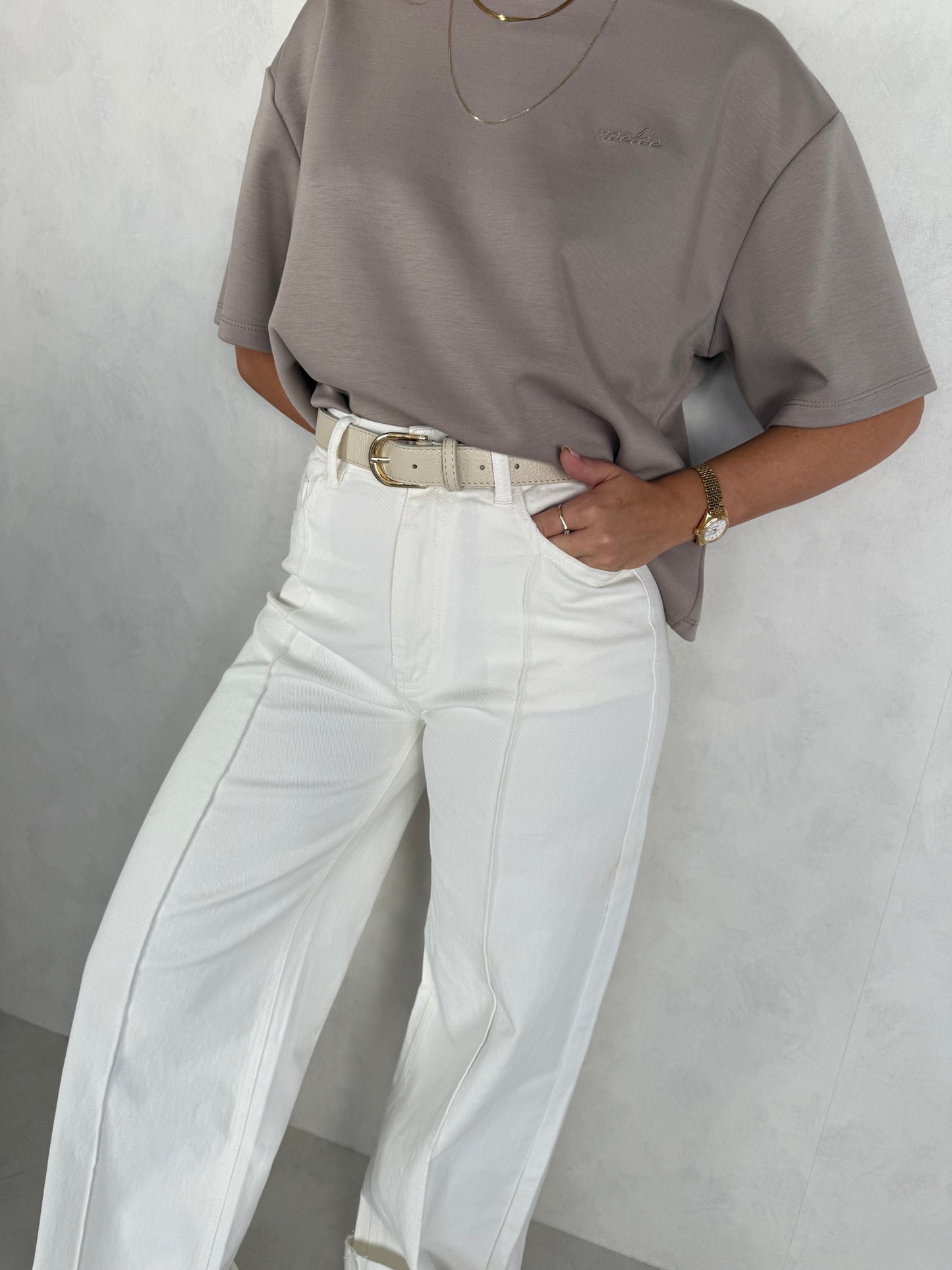 Riem taupe of creme