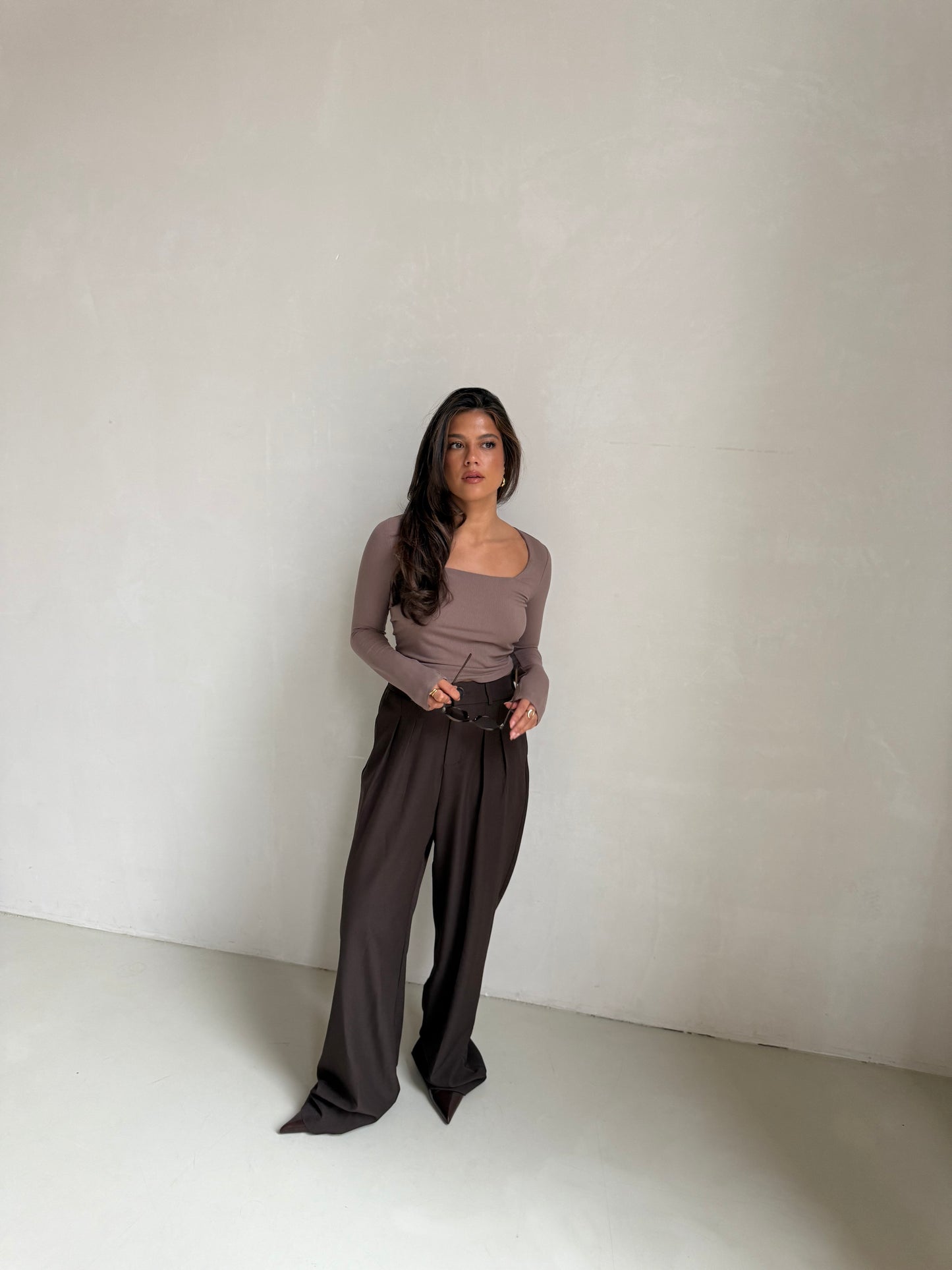 Top rib taupe