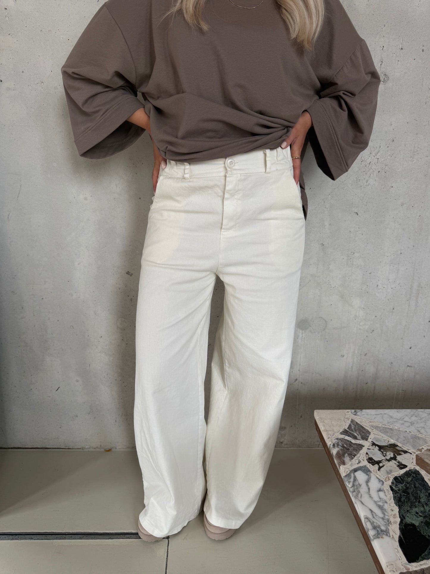 Broek crème