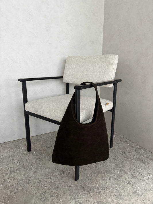 Tas suède luxe bruin