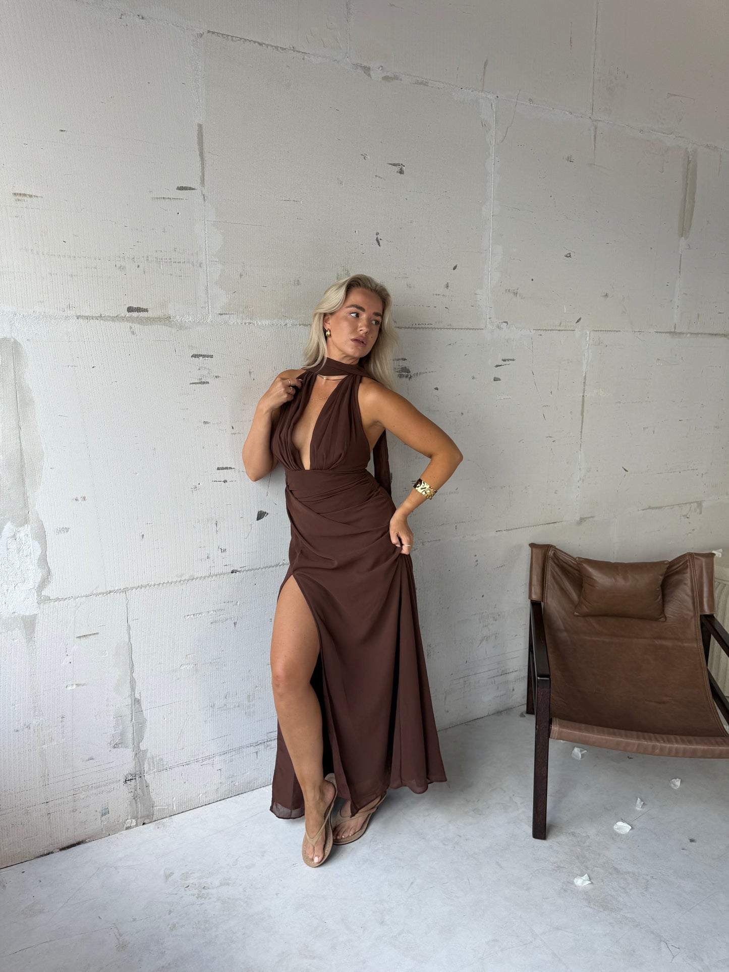 Jurk Noeloe dreamy brown
