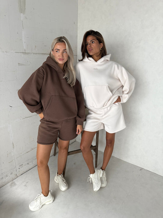 Joggingpak kort crème