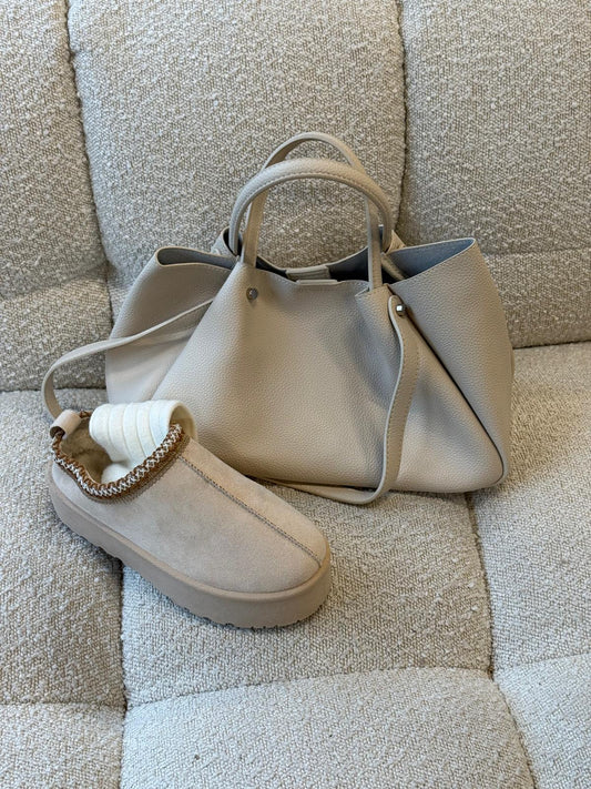 Boots beige met detail - 37 t/m 41