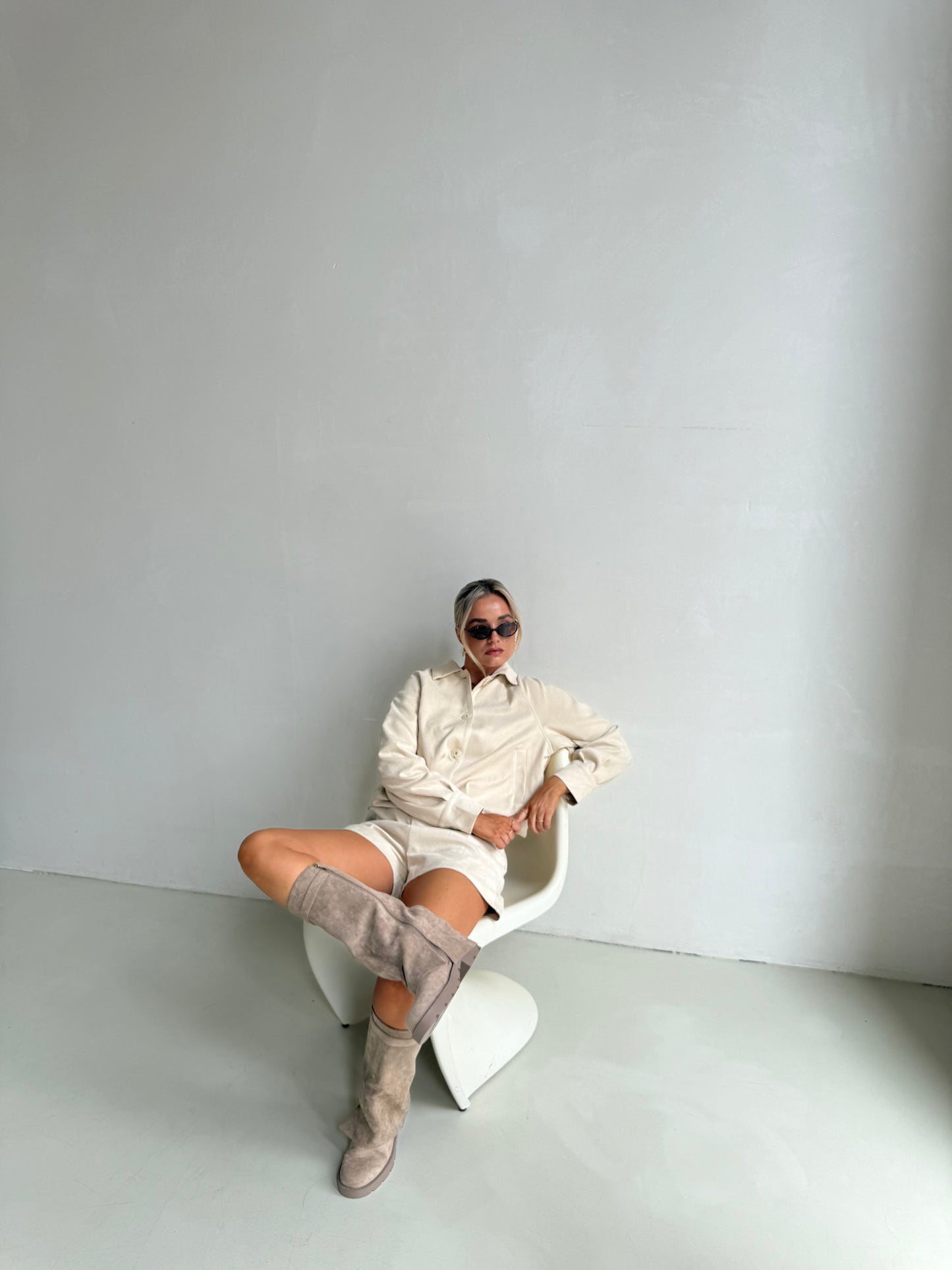 Jacket suède crème