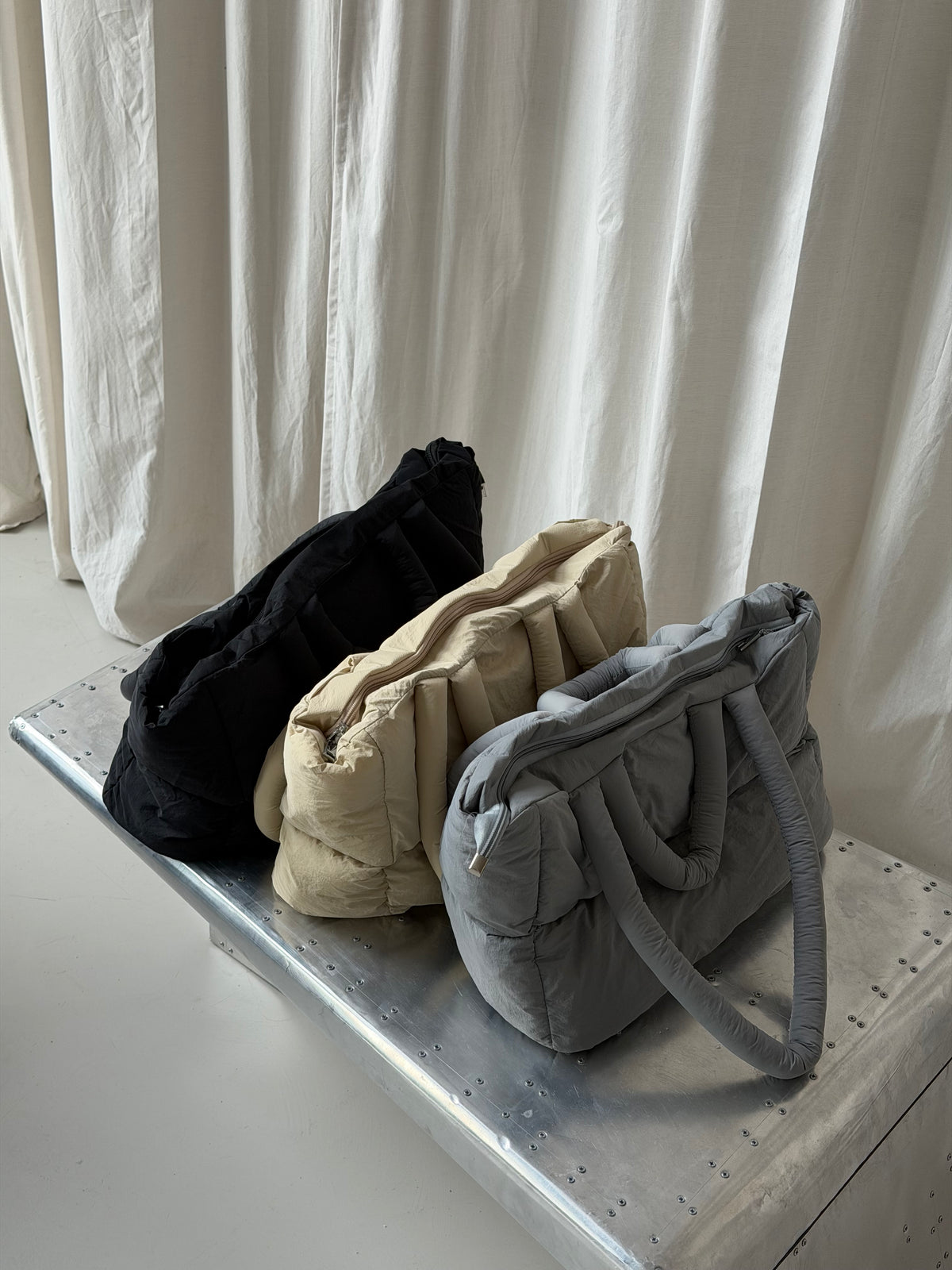 Tas puffy beige