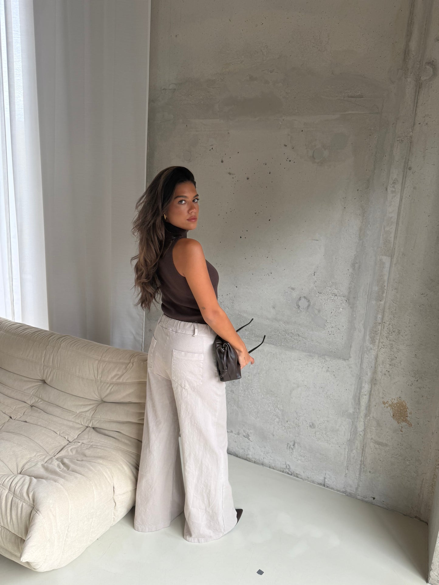 Broek taupe