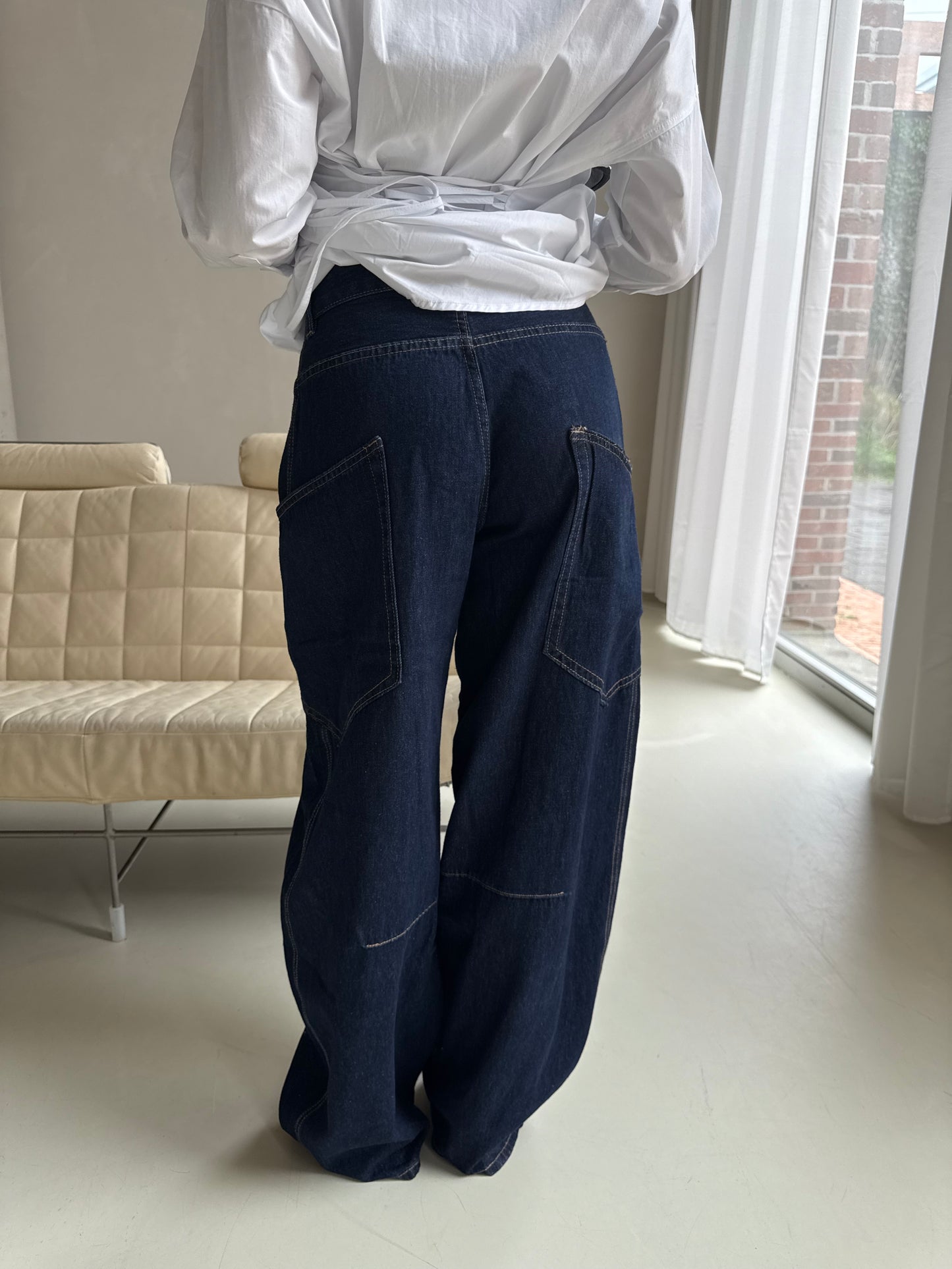 Jeans ballon blauw