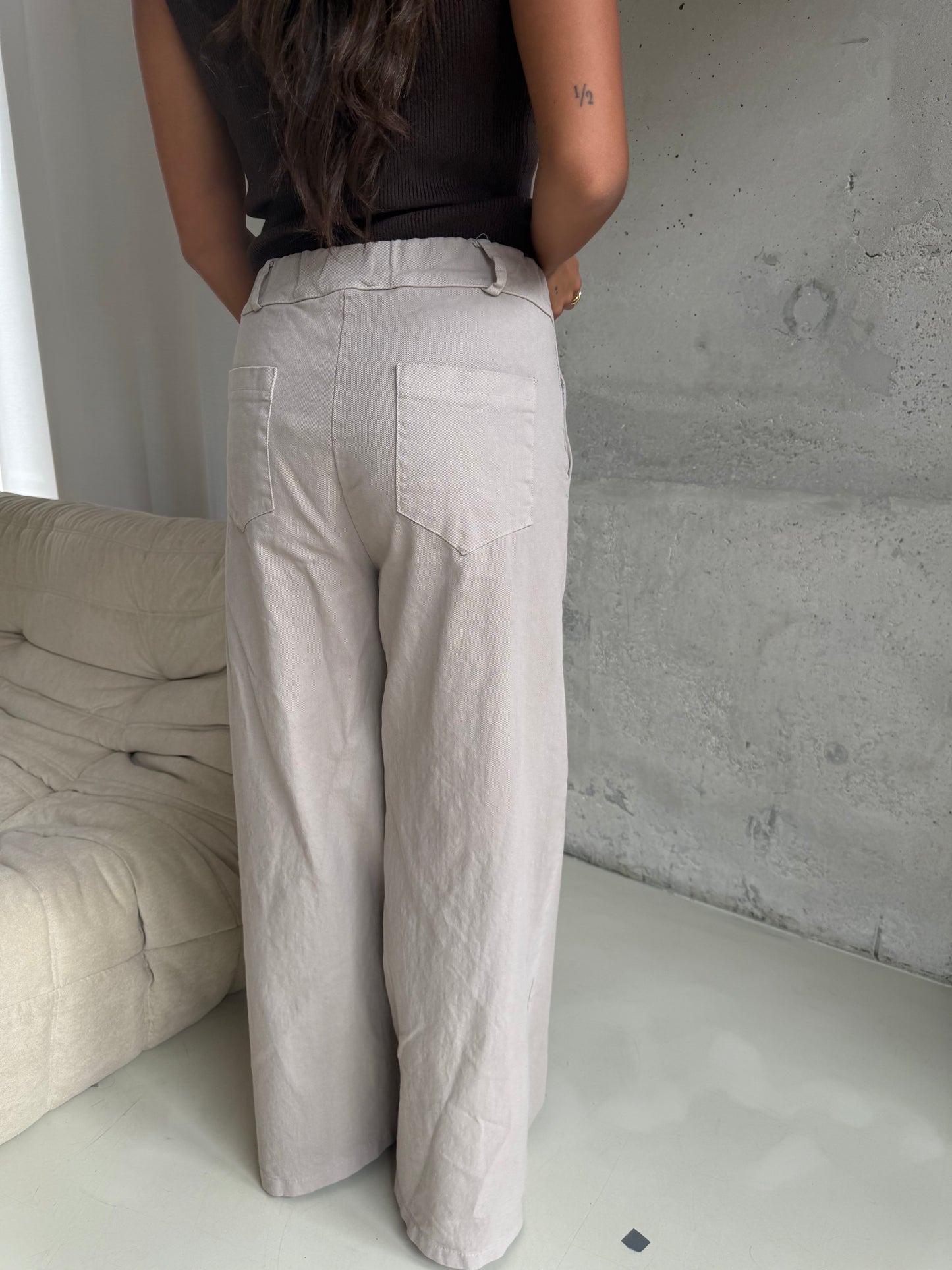 Broek taupe
