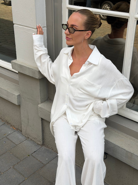 Linnen blouse wit