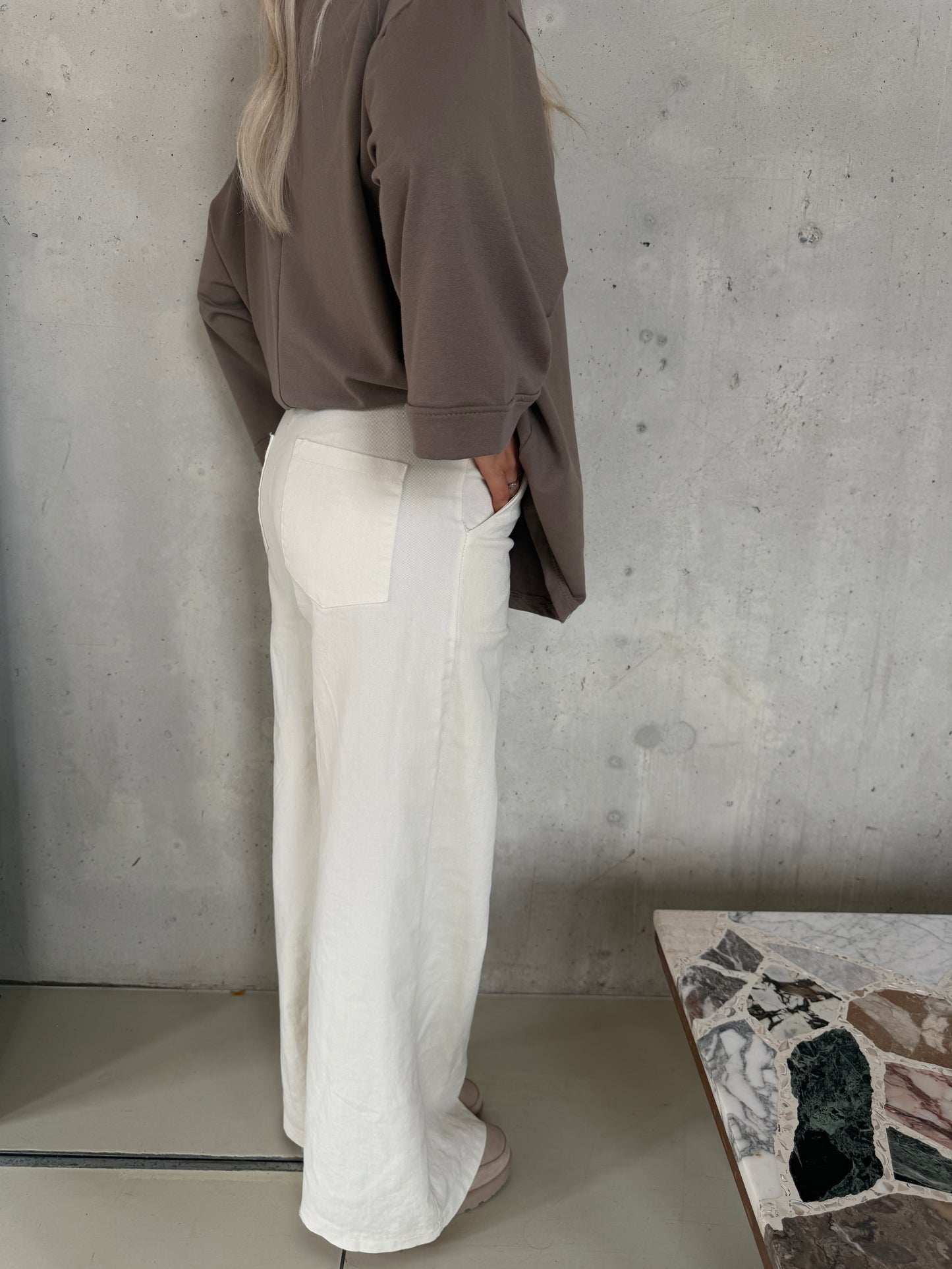 Broek crème