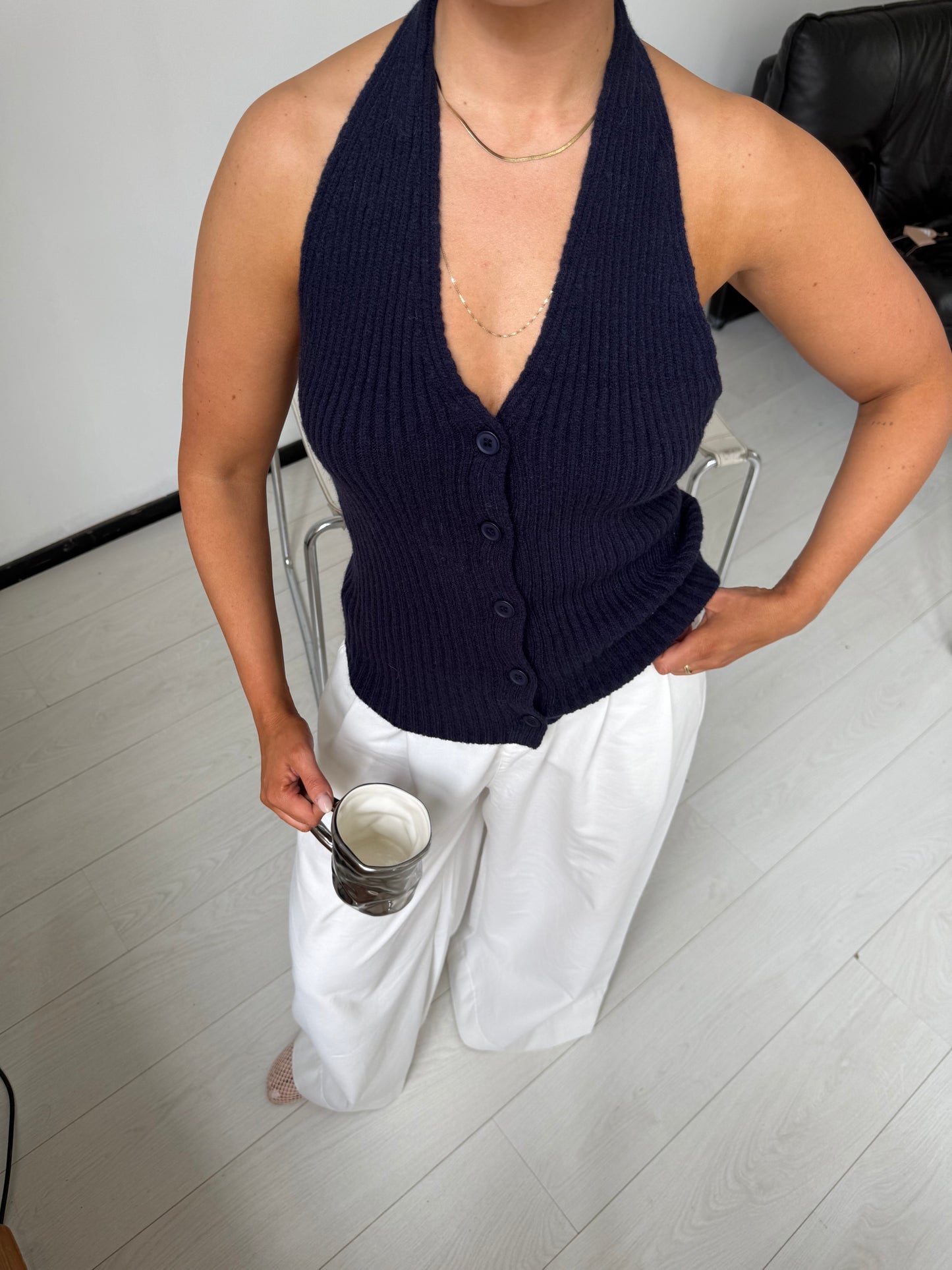 Top marine blauw