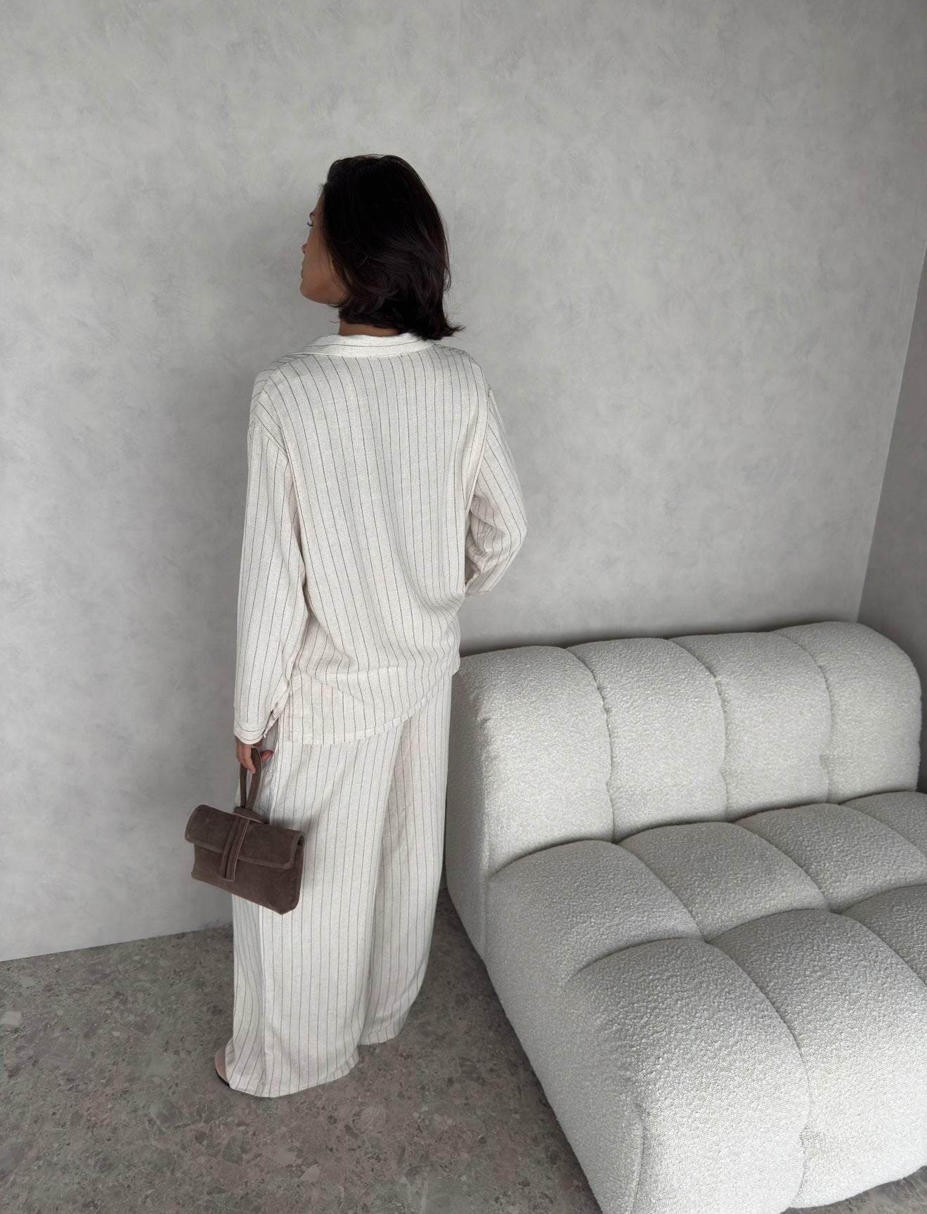 Set linen with stripe