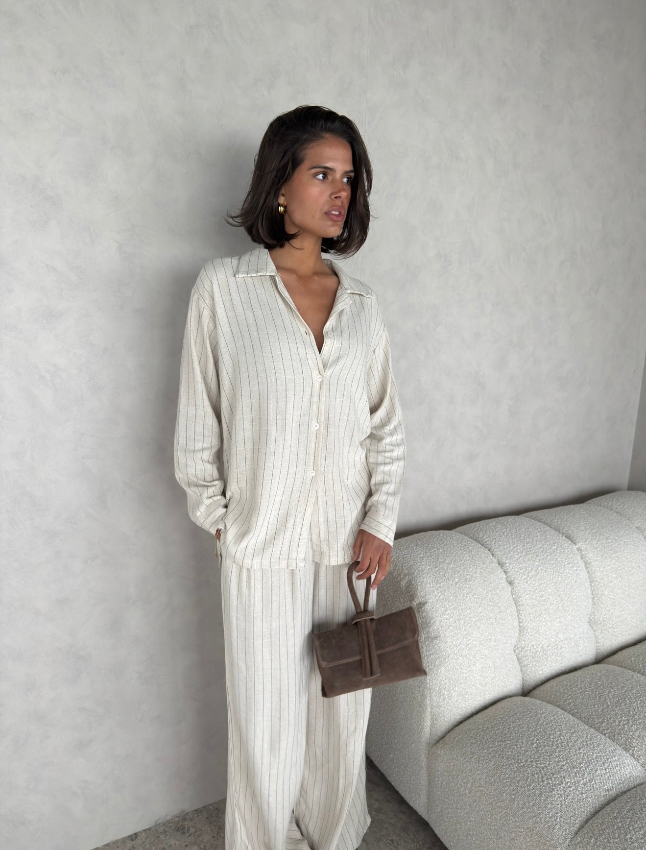 Set linen with stripe