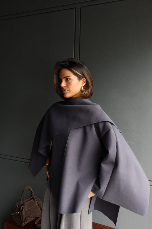 Poncho/cape blauw