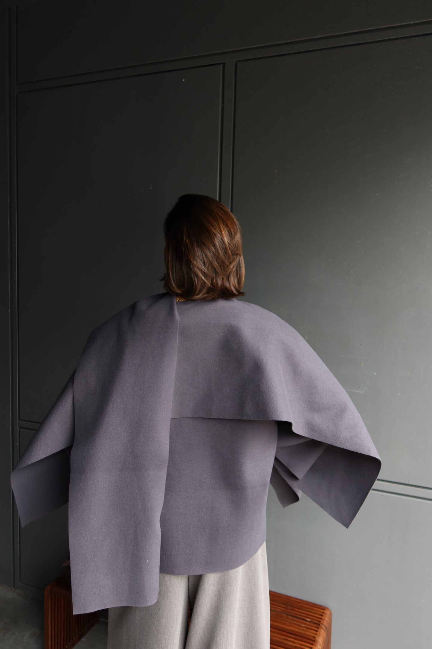 Poncho/cape blauw