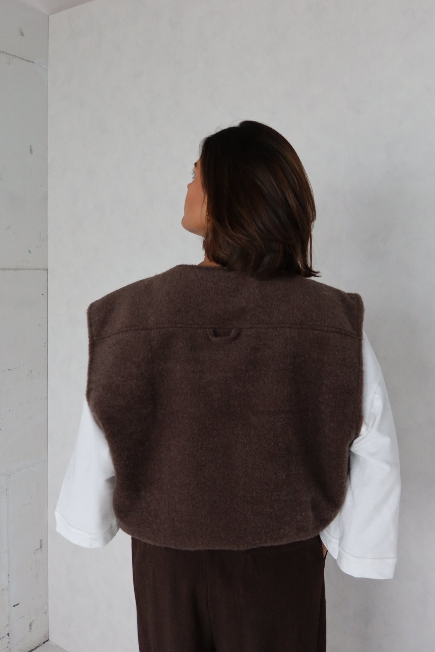 Gilet bruin luxe