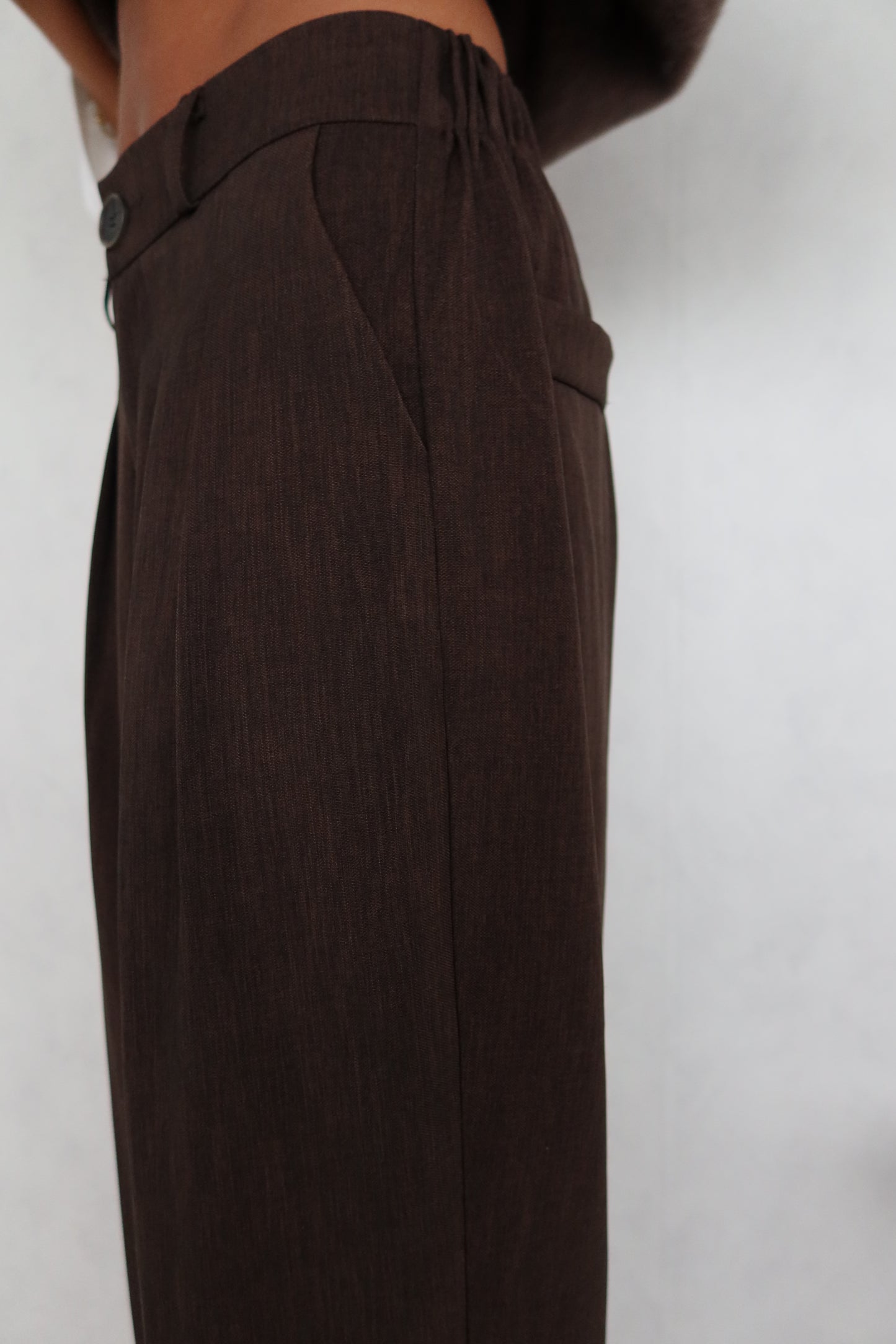 Pantalon bruin accent