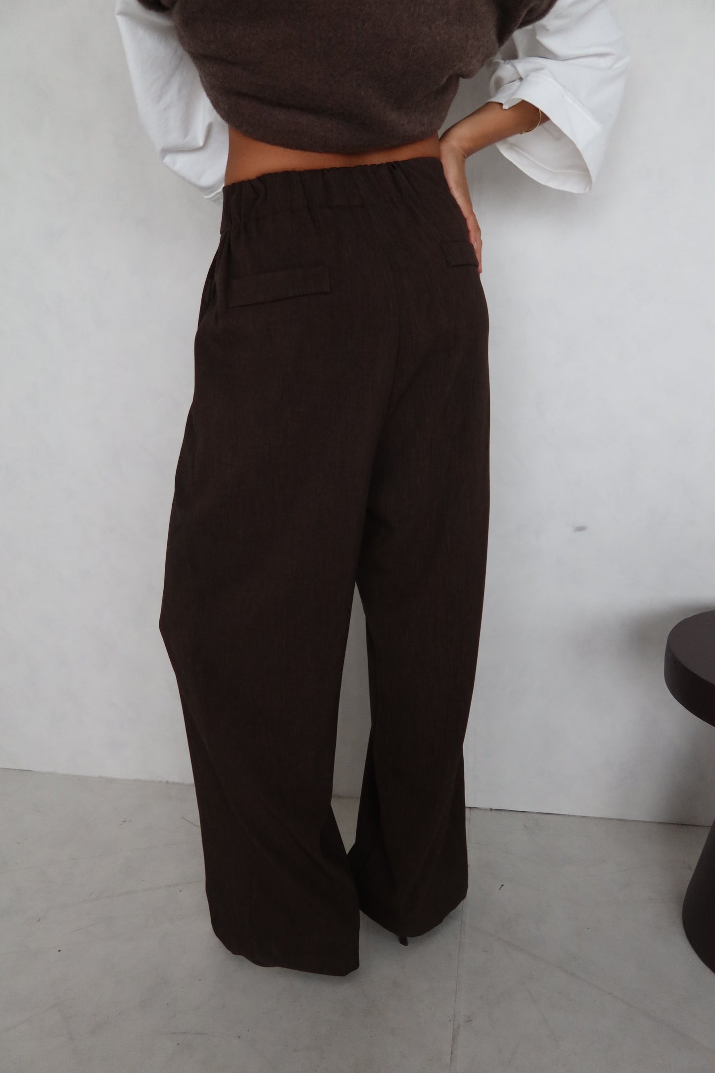 Pantalon bruin accent
