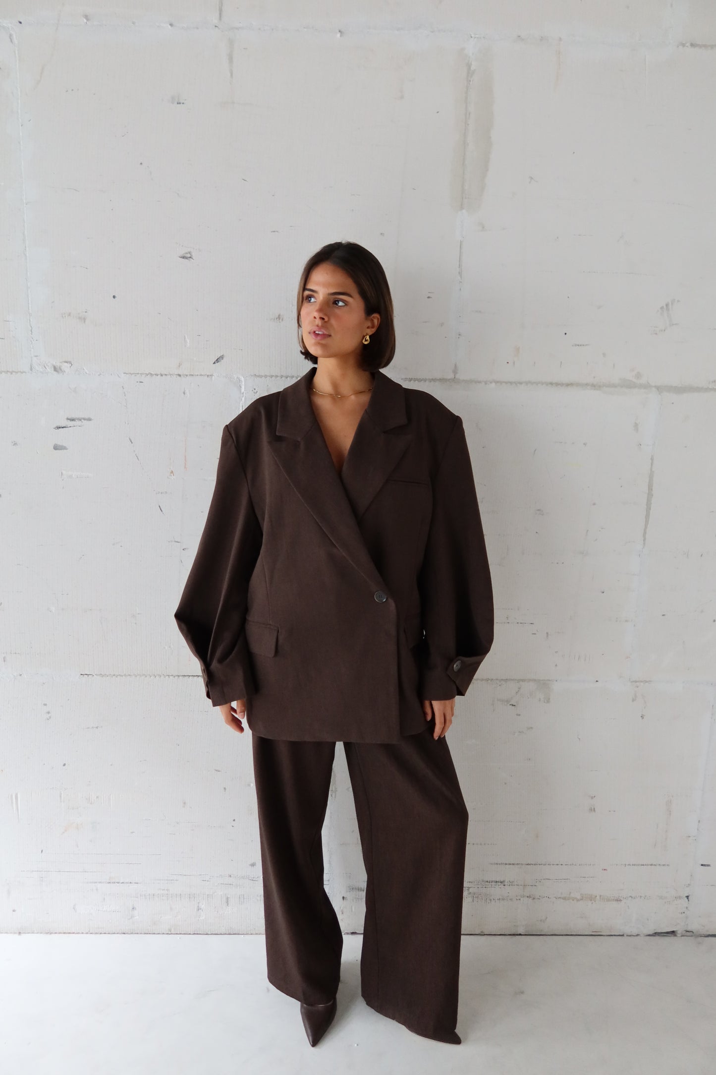 Pantalon bruin accent