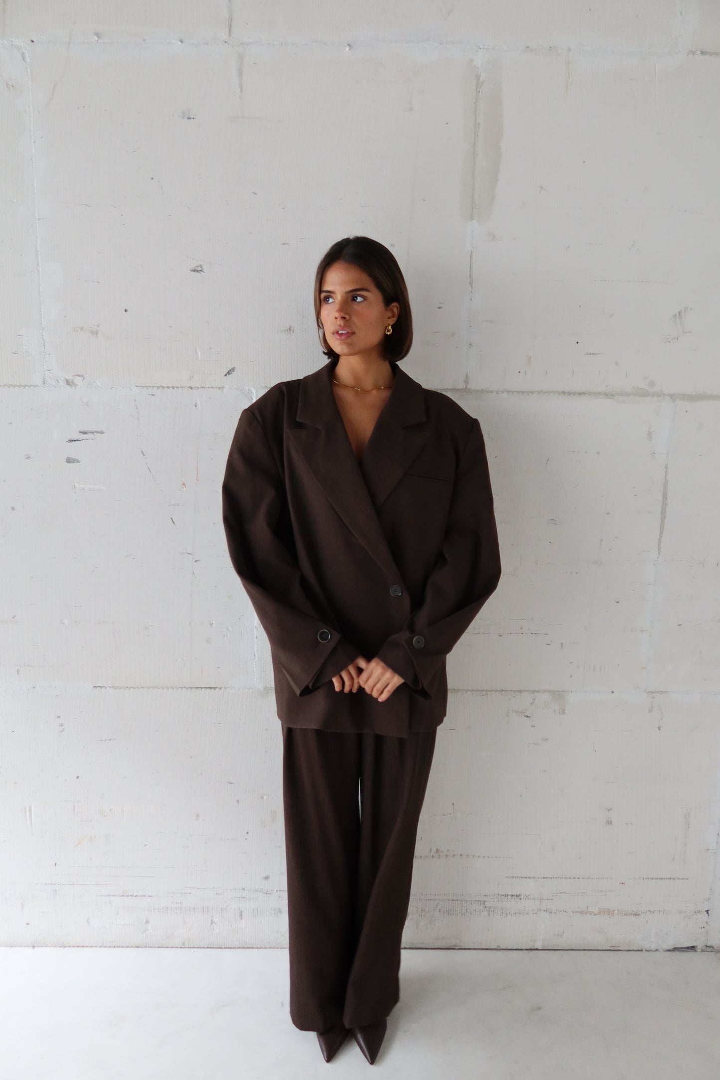 Pantalon bruin accent