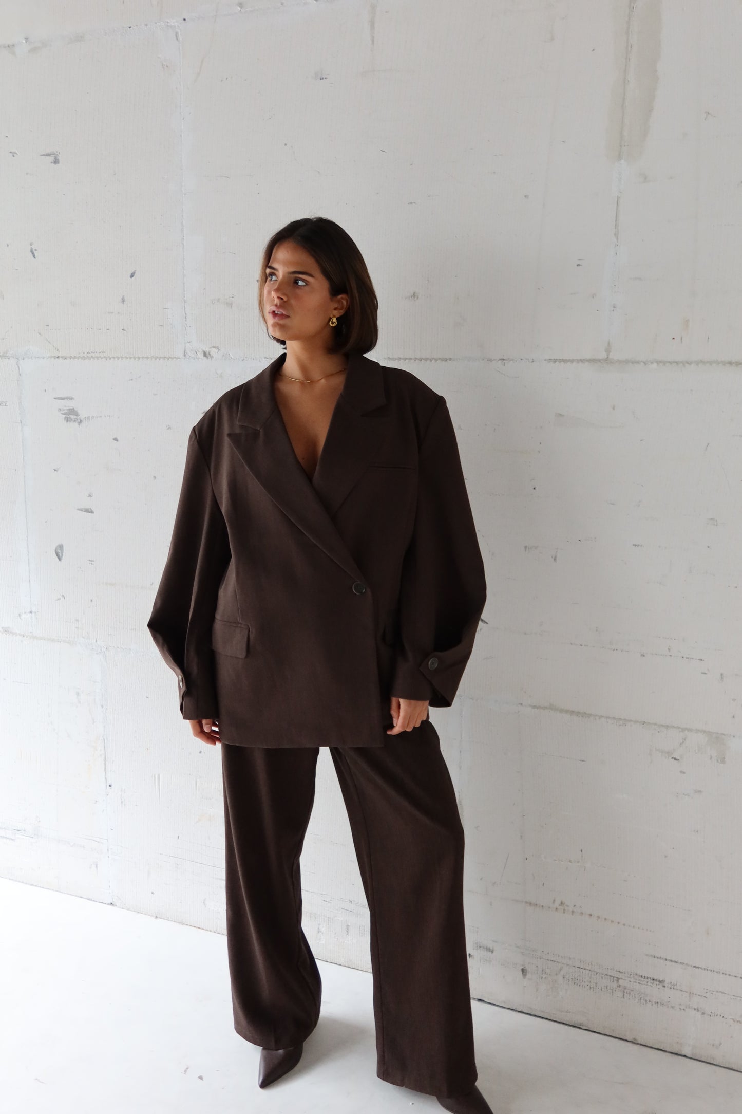 Pantalon bruin accent