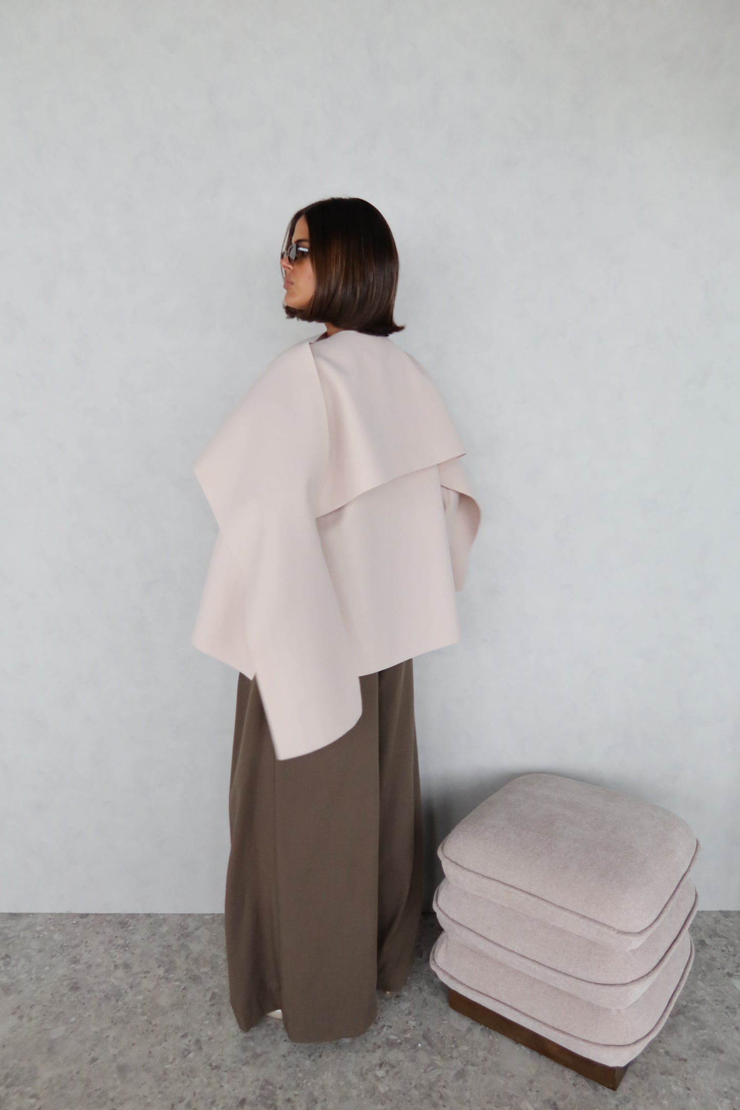 Poncho/cape crème
