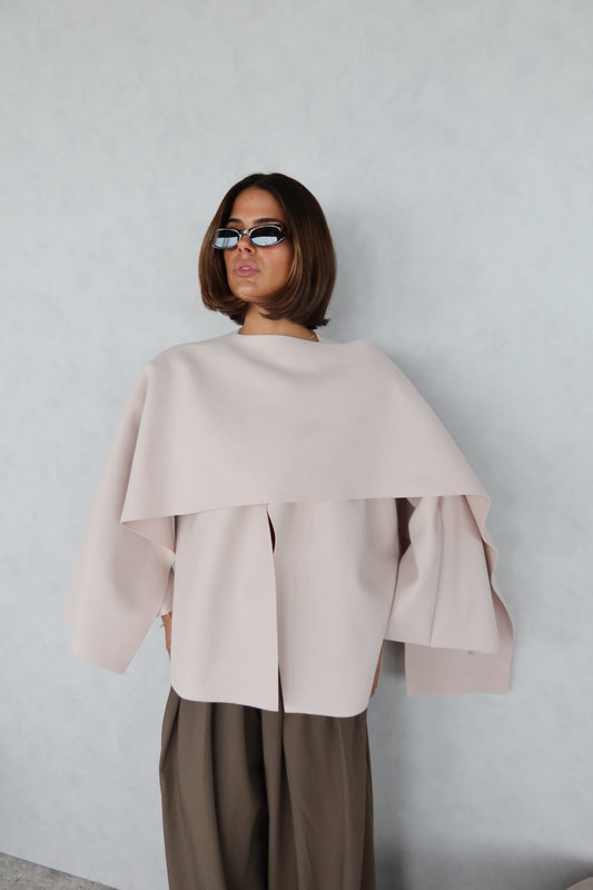 Poncho/cape crème