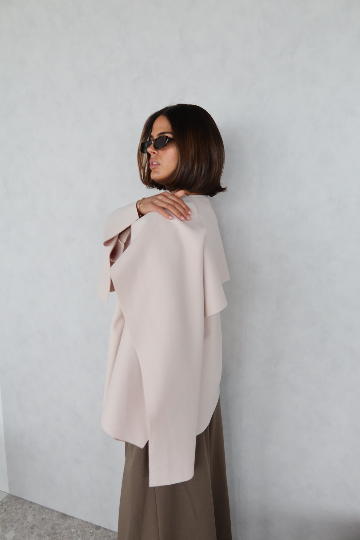 Poncho/cape crème