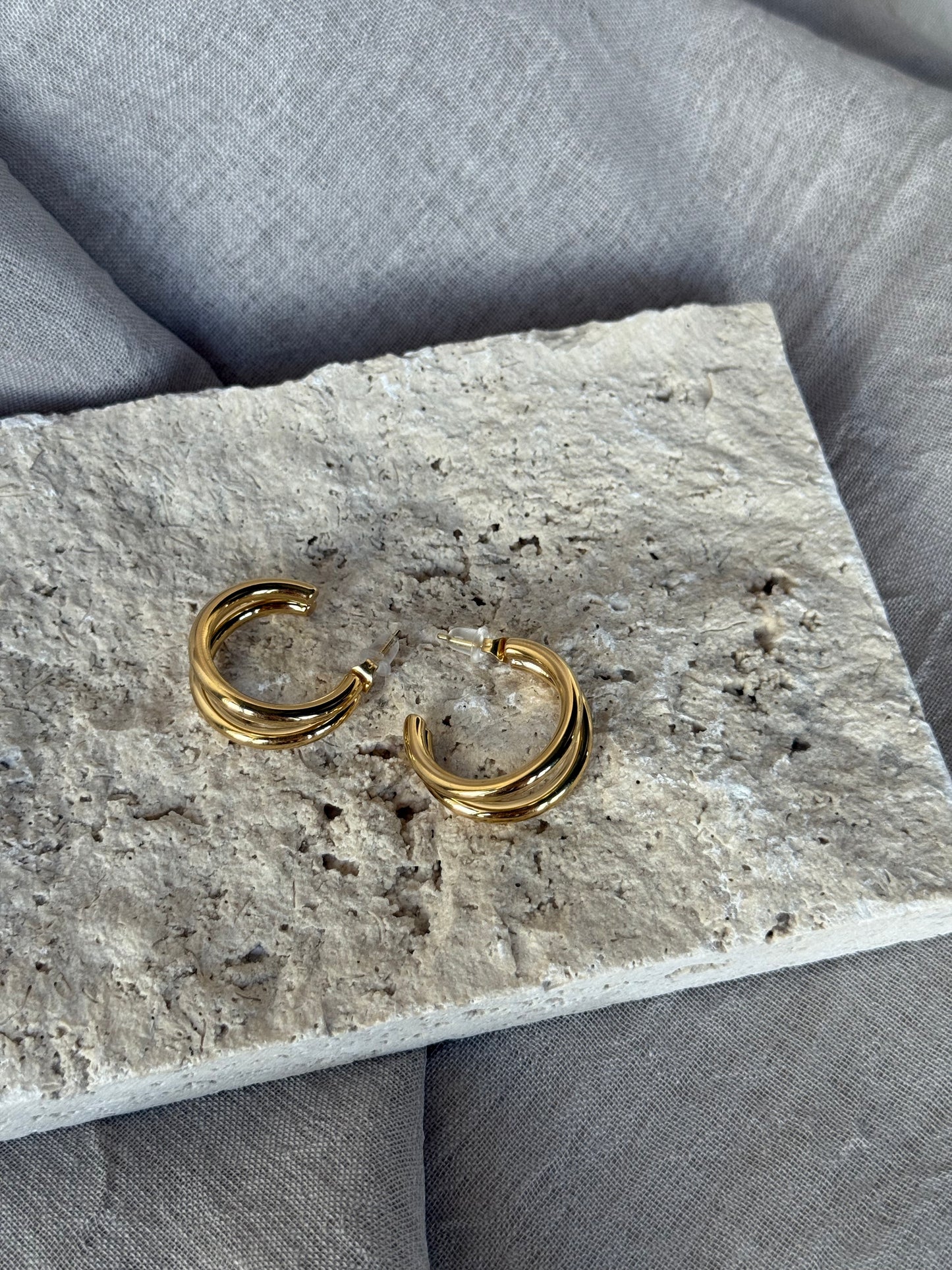 Oorbellen ring dubbel