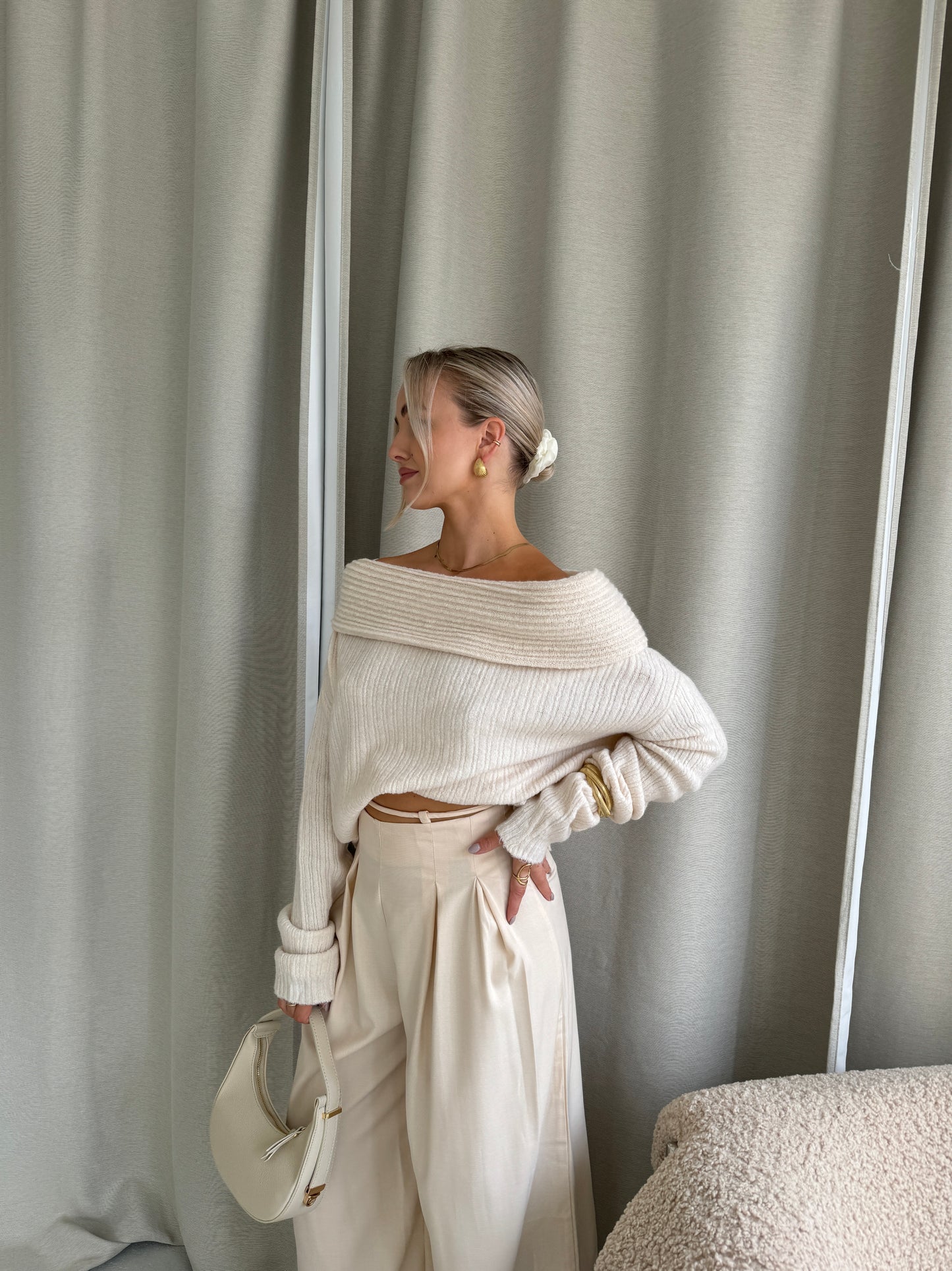 Pantalon touw crème