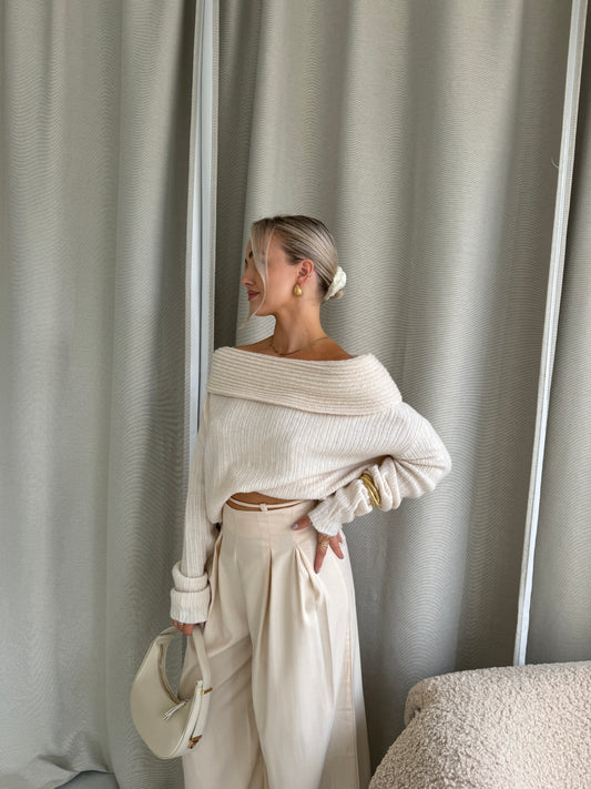 Pantalon touw crème