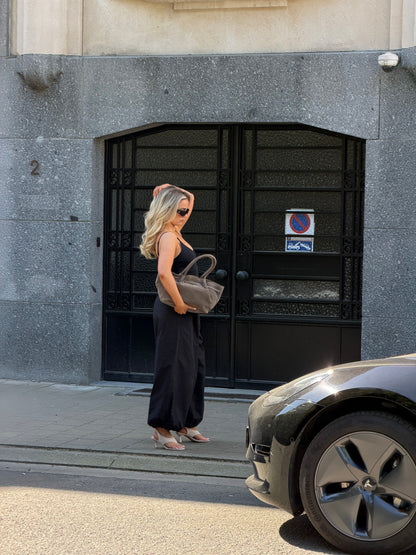 Tas grijs suede