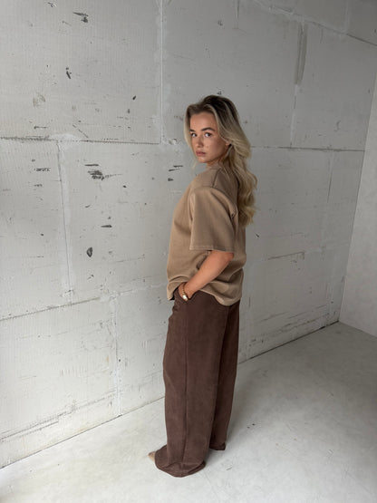 Shirt schoudervulling taupe