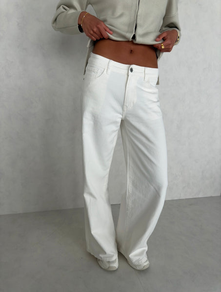 Spijkerbroek white - mid waist