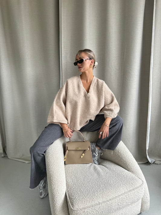 Sweater cream short