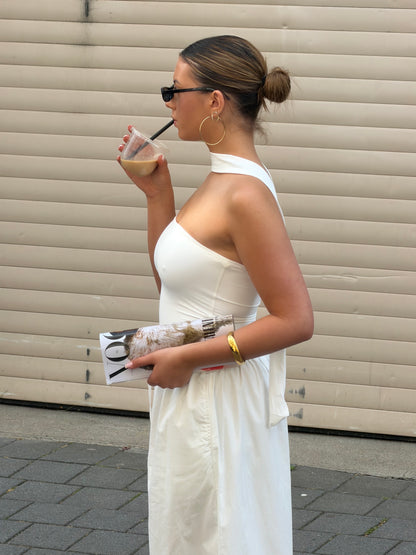 Strapless sjaal top wit