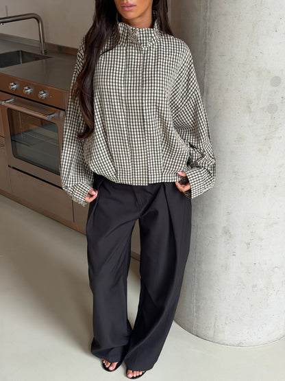 Geruit blouse jasje