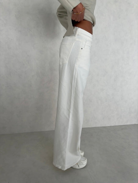 Spijkerbroek white - mid waist