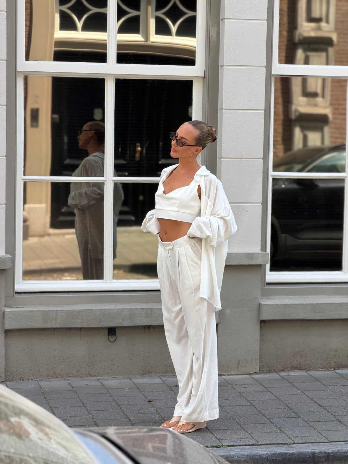 Linnen pantalon wit