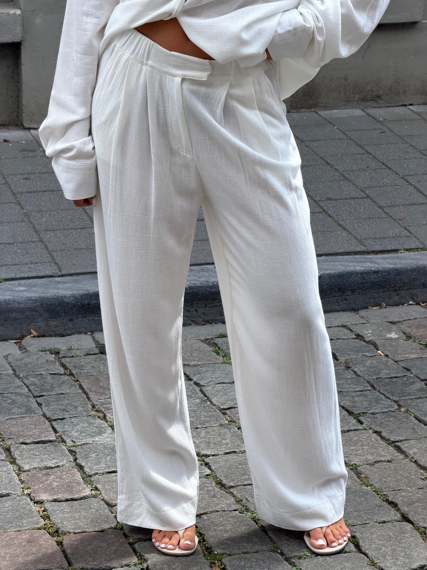Linnen pantalon wit