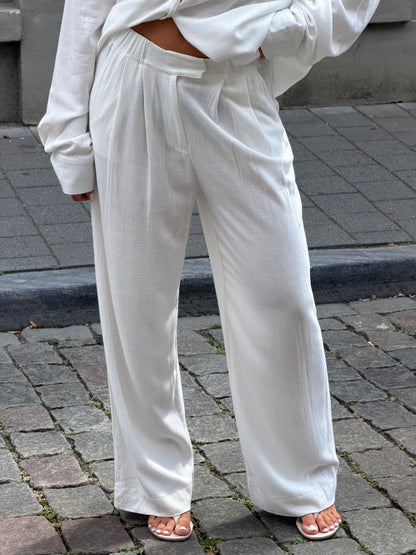 Linnen pantalon wit