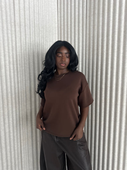 noeloe shirt oversized bruin