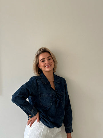 Denim blouse