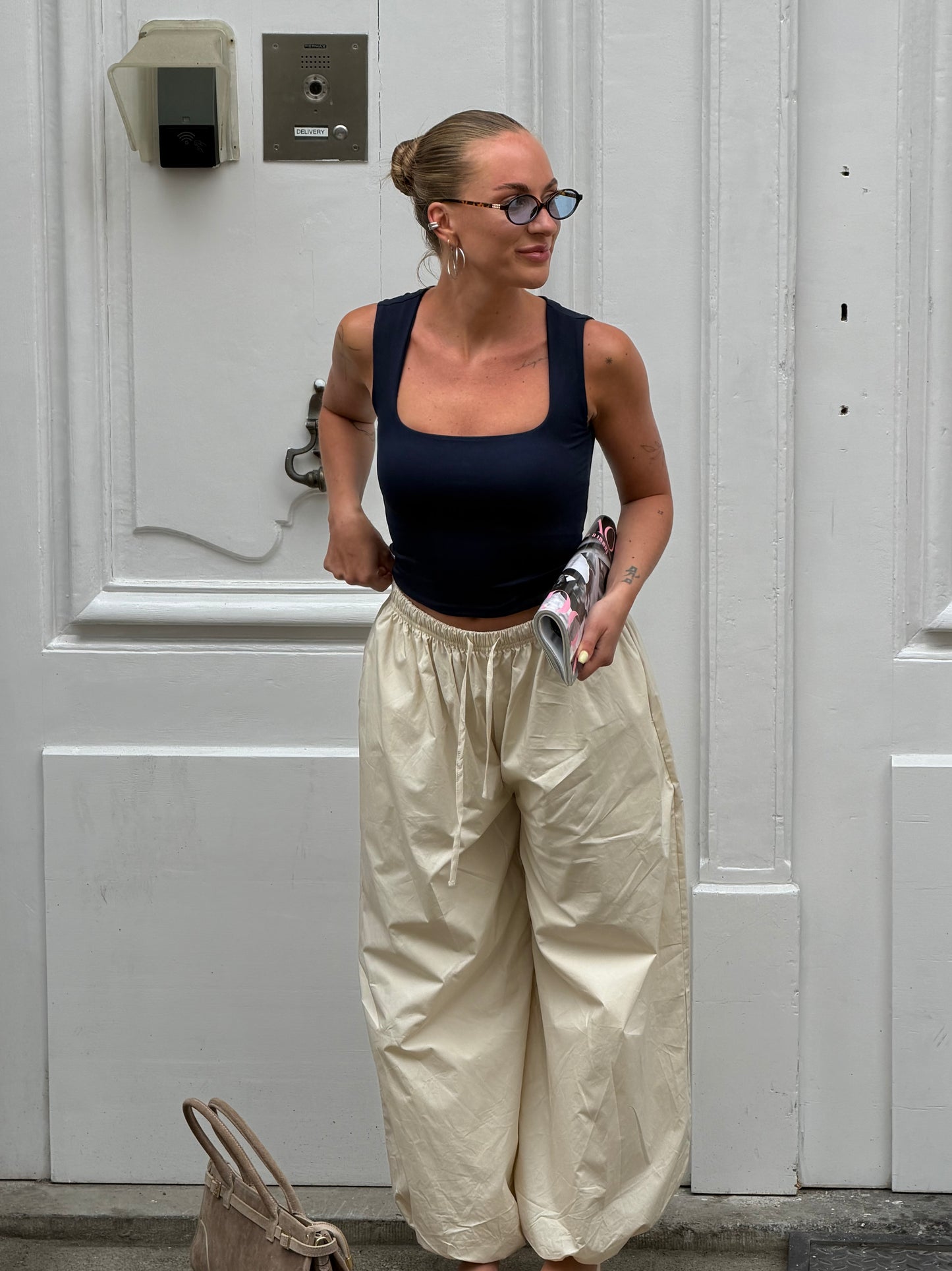 Navy top boothals
