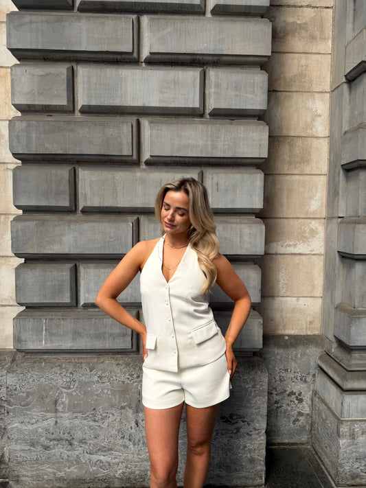 gilet top wit
