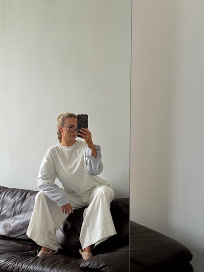 Grijs shirt met blouse
