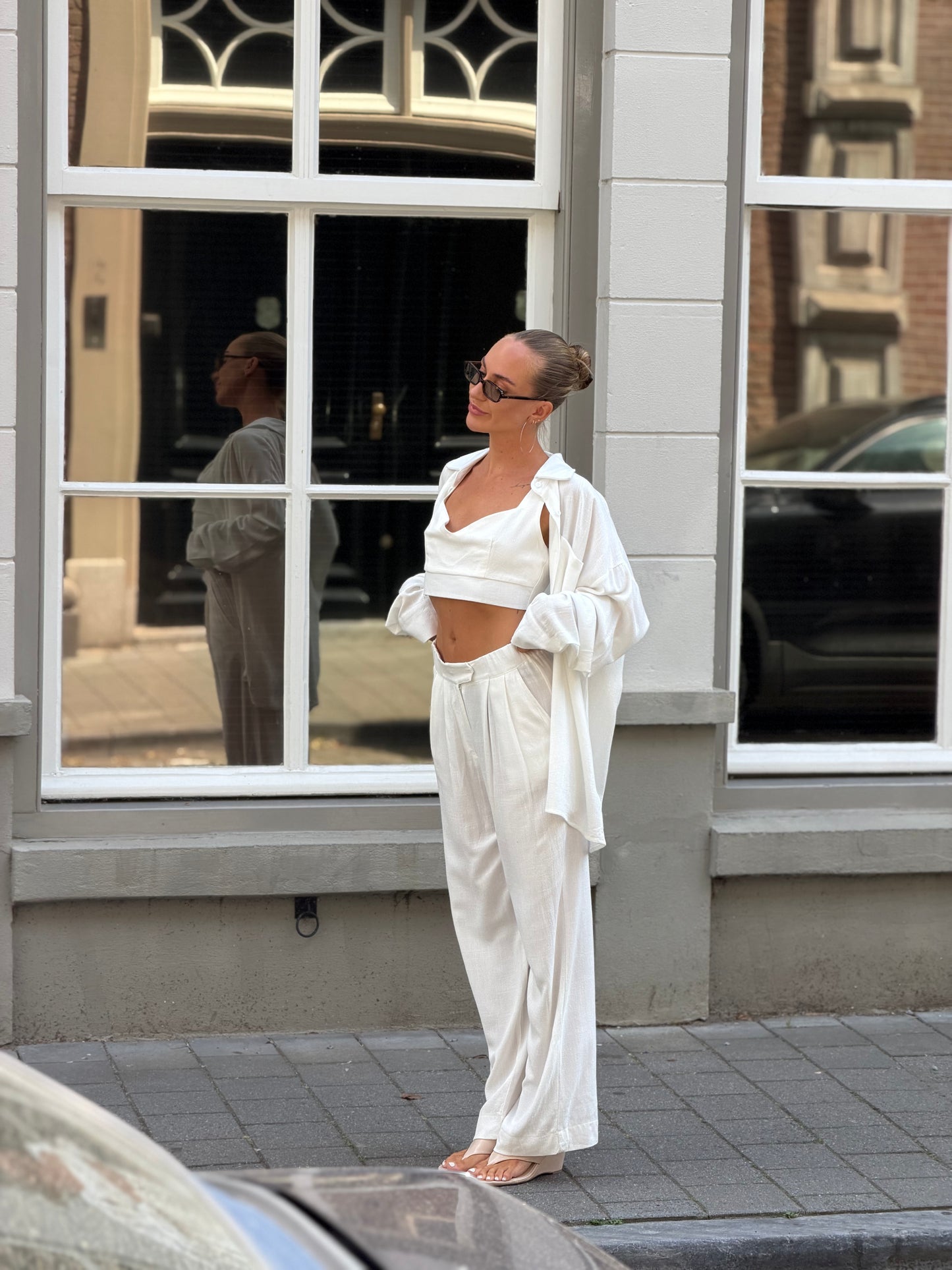 Linnen blouse wit