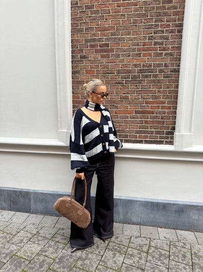 Trui streep met sjaaltje