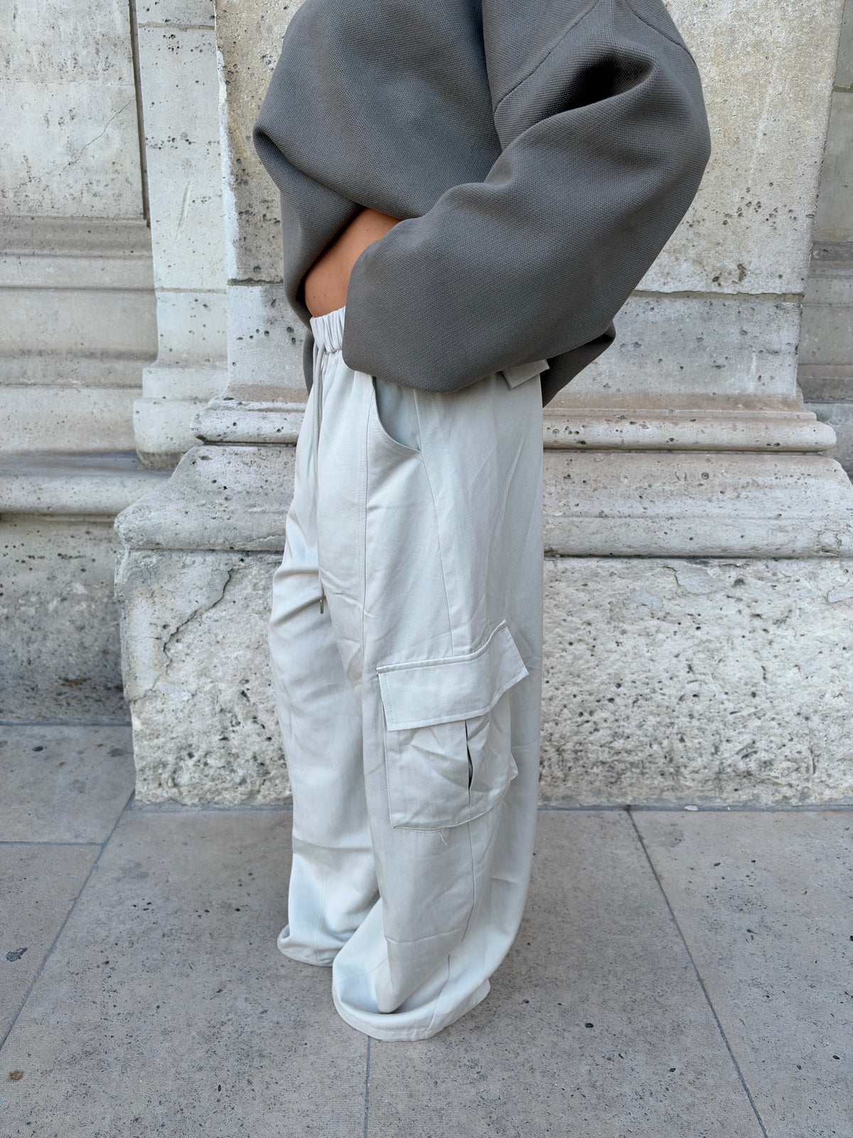 Cargo broek beige